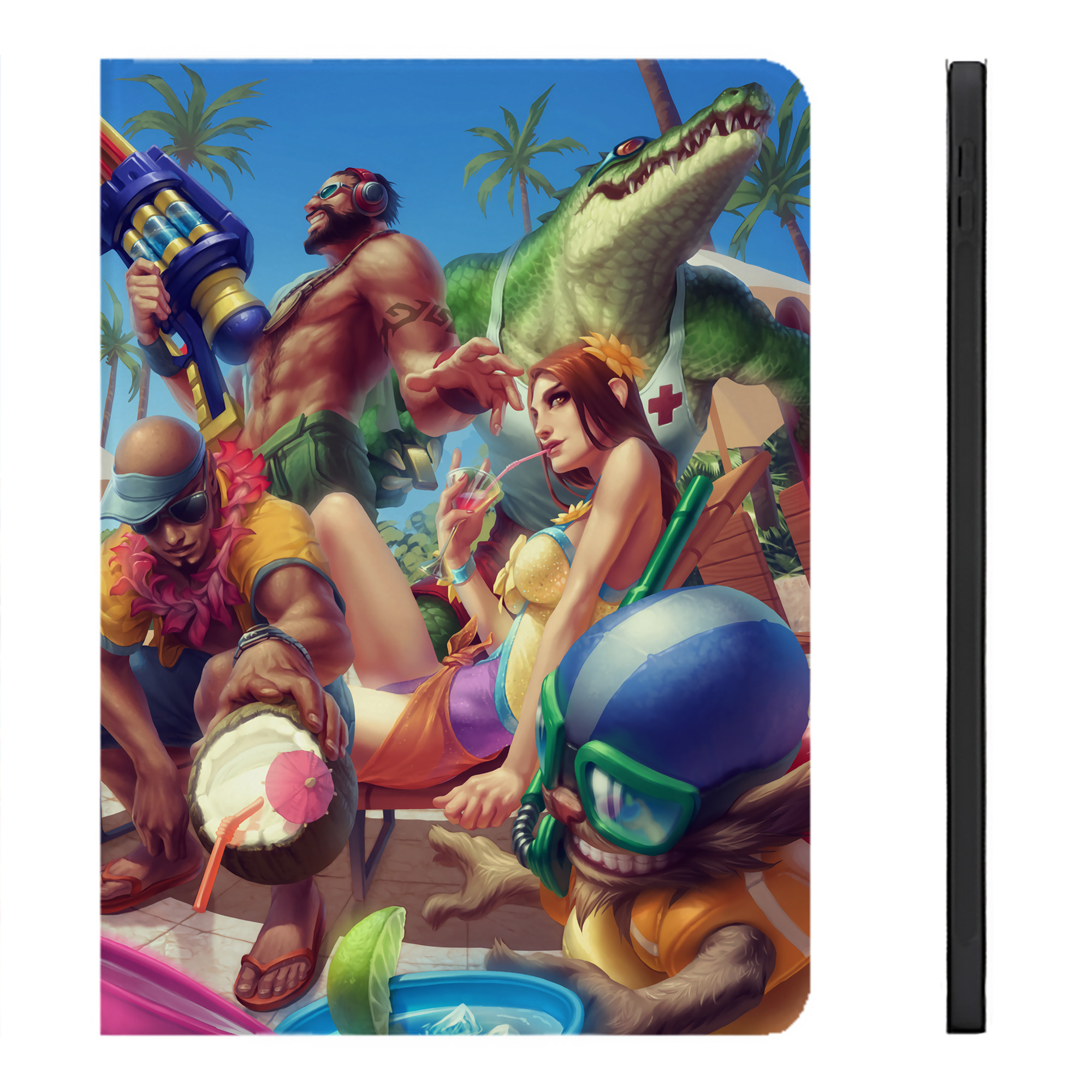 リーグ・オブ・レジェンド League of Legends LOL IPadケース ペンホルダー付き ブックスタイルデザイン